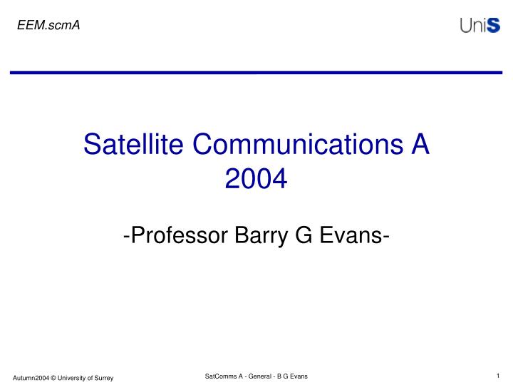 satellite communications a 2004
