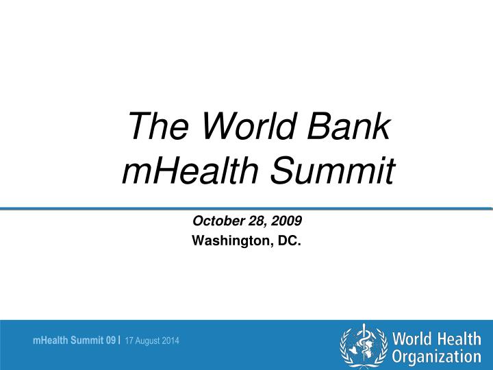 the world bank mhealth summit