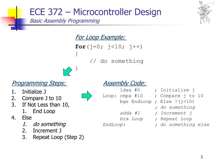 ece 372 microcontroller design basic assembly programming