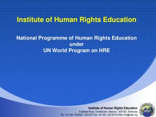 Institute of Human Rights Education