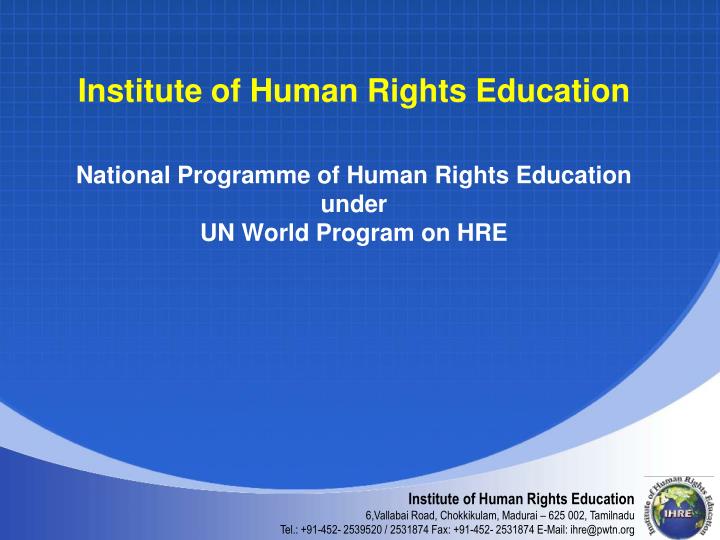institute of human rights education