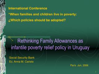 Rethinking Family Allowances as infantile poverty relief policy in Uruguay