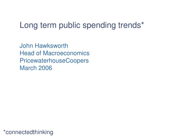 long term public spending trends