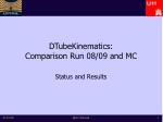 DTube Kinematics Comparison: Run 08/09 vs. MC - Björn Wonsak - slide 1