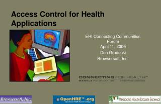 Access Control for Health Applications