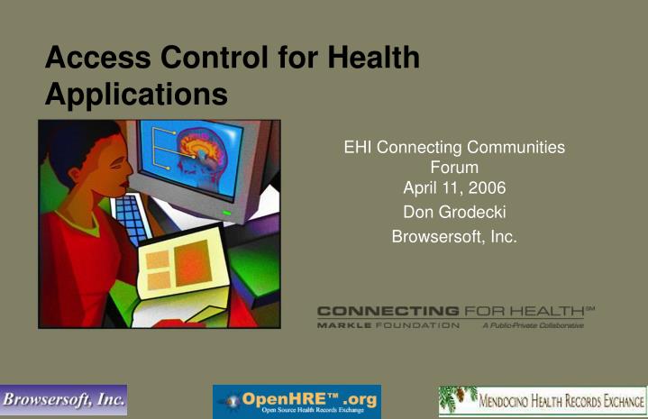 access control for health applications