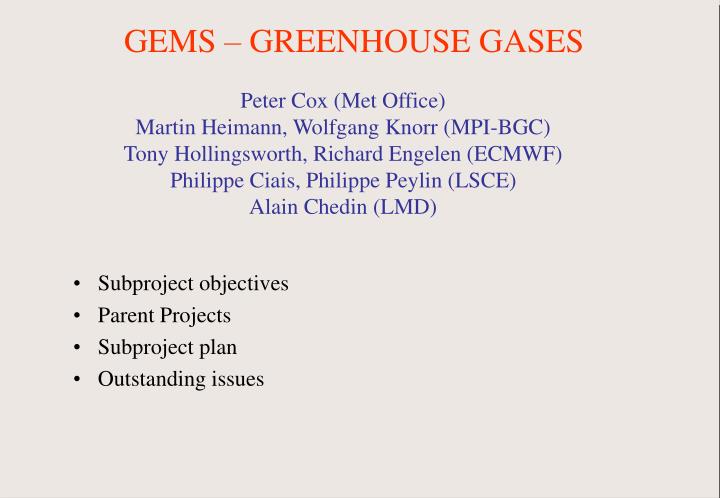 gems greenhouse gases