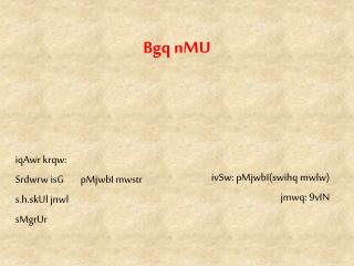 bgq nmu
