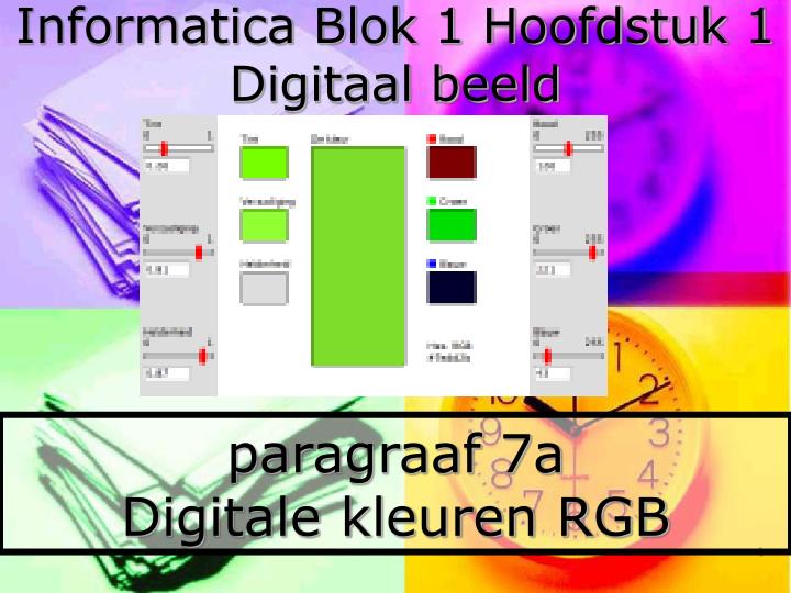 paragraaf 7a digitale kleuren rgb