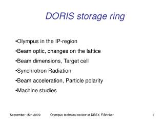 DORIS storage ring