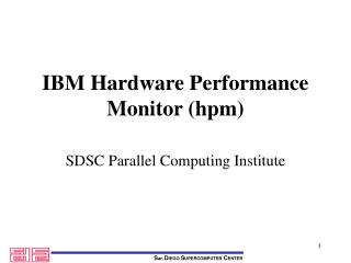 IBM Hardware Performance Monitor (hpm)