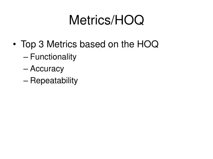 metrics hoq