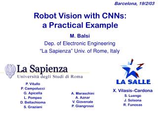 Robot Vision with CNNs: a Practical Example