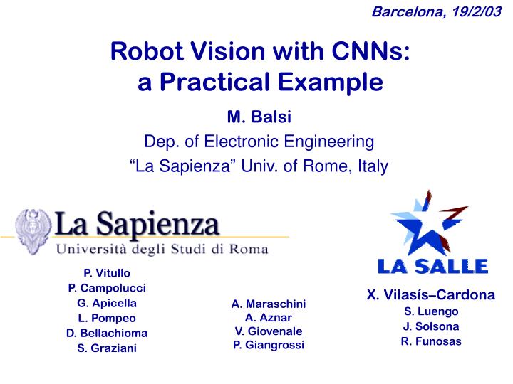 robot vision with cnns a practical example