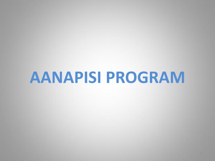 aanapisi program