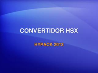 convertidor hsx