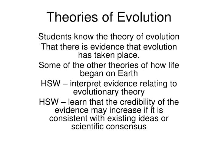 theories of evolution