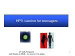HPV vaccine for teenagers - slide 1