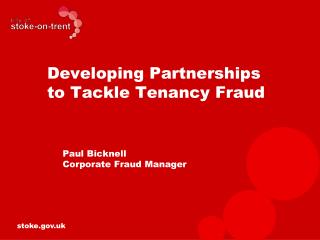 Developing Partnerships to Tackle Tenancy Fraud