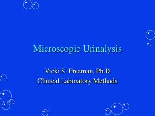 Microscopic Urinalysis