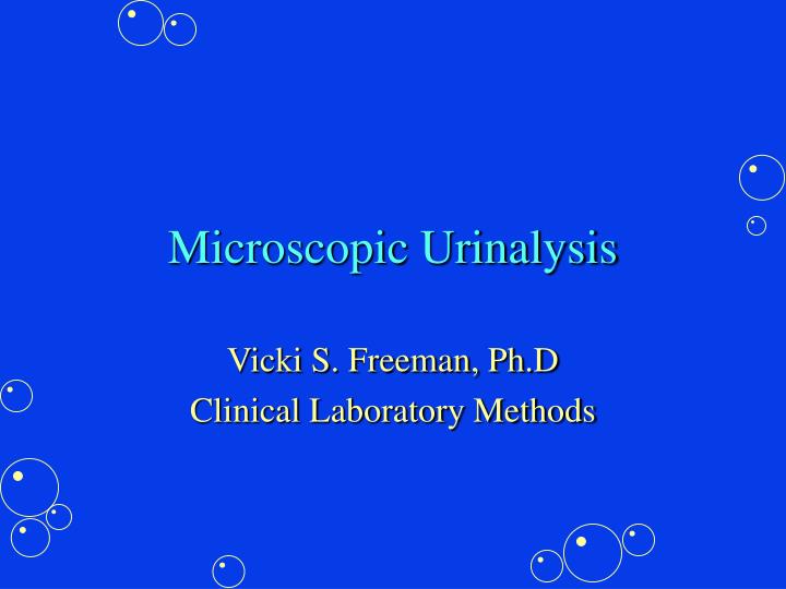 microscopic urinalysis