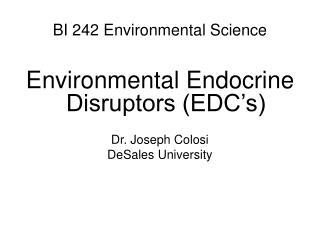 BI 242 Environmental Science