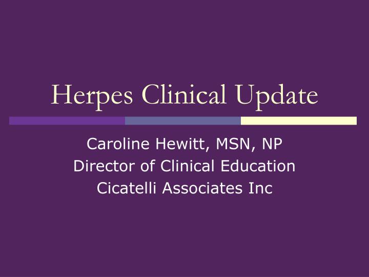 herpes clinical update