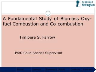 A Fundamental Study of Biomass Oxy-fuel Combustion and Co-combustion