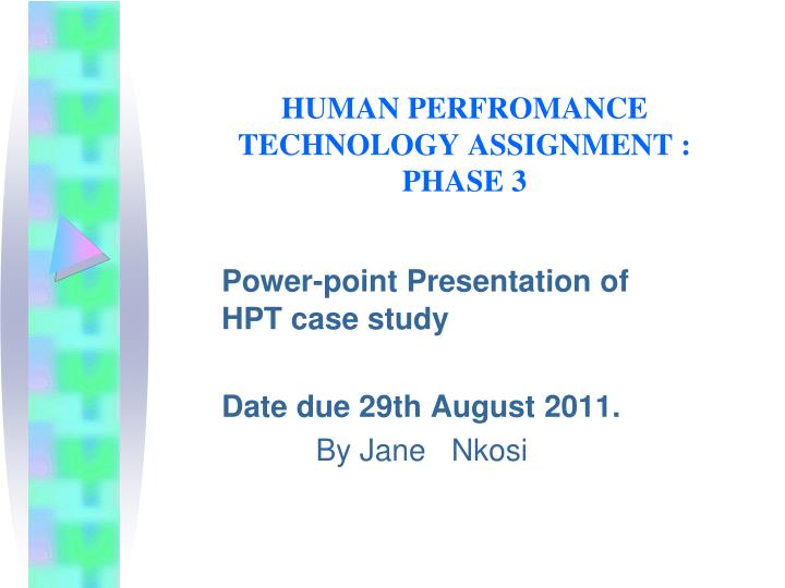 human perfromance technology assignment phase 3