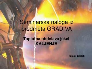 seminarska naloga iz predmeta gradiva