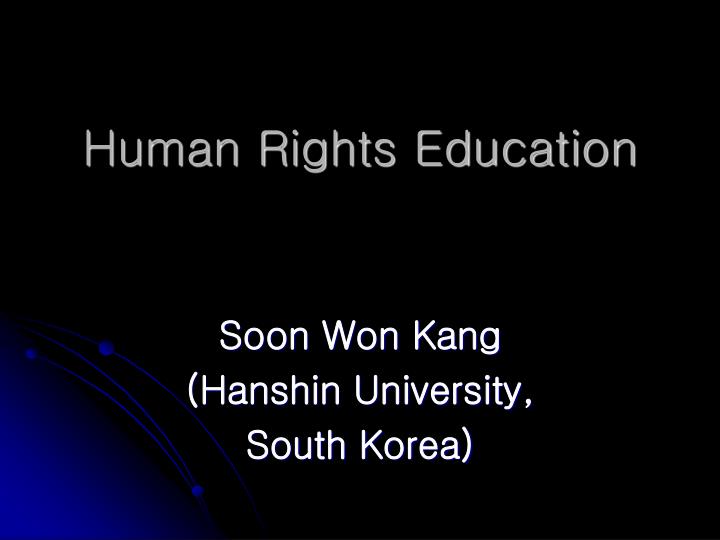 human rights education