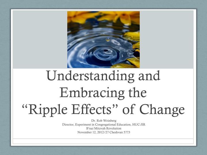 understanding and embracing the ripple effects of change
