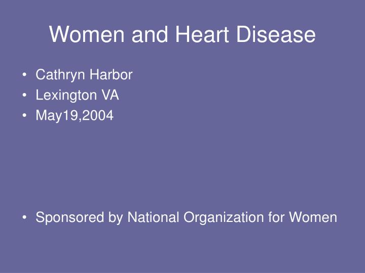 women and heart disease