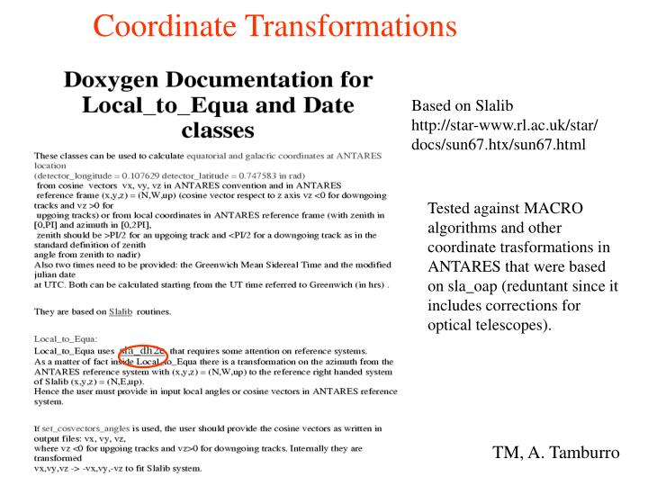 coordinate transformations