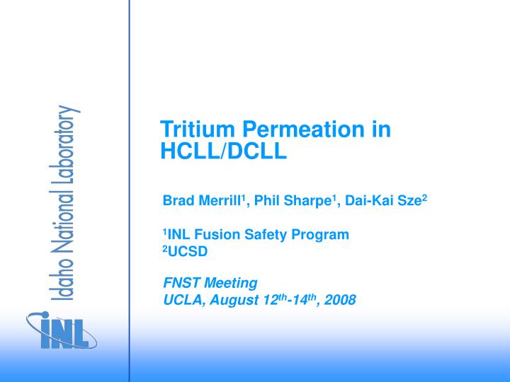 tritium permeation in hcll dcll