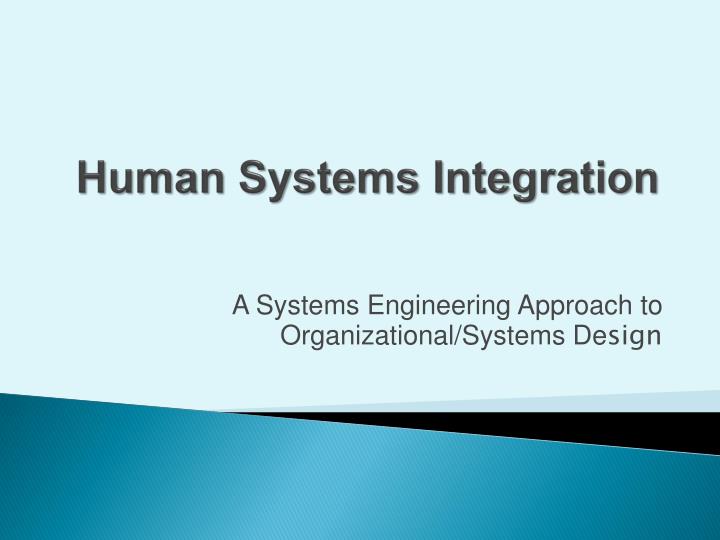 human systems integration