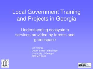 Local Government Training and Projects in Georgia