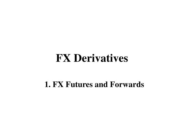 fx derivatives