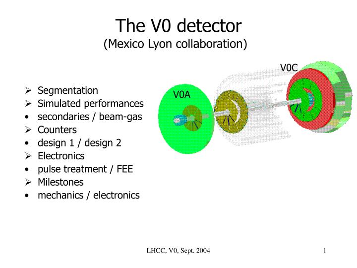 the v0 detector mexico lyon collaboration