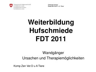 Weiterbildung Hufschmiede FDT 2011