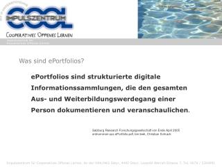 was sind eportfolios