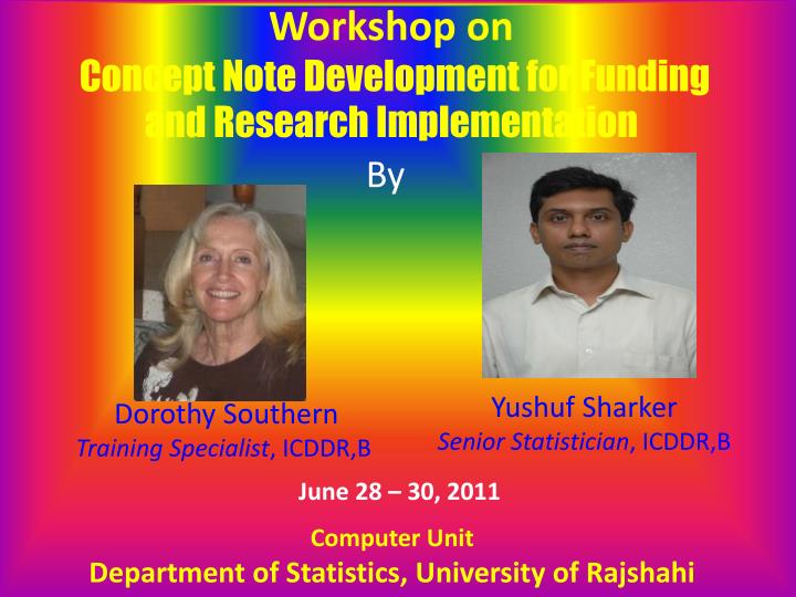 workshop on concept note development for funding and research implementation