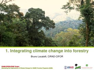 1. Integrating climate change into forestry
