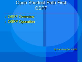 Open Shortest Path First OSPF