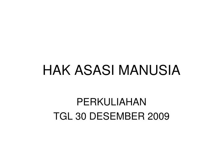 hak asasi manusia