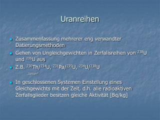 uranreihen