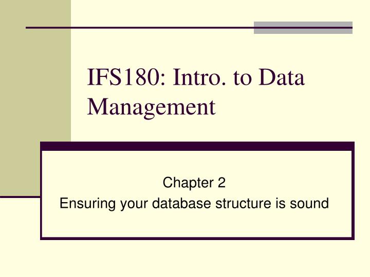 ifs180 intro to data management