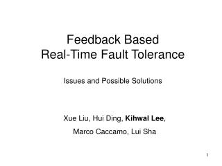 Feedback Based Real-Time Fault Tolerance Issues and Possible Solutions