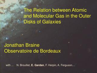 The Relation between Atomic 		and Molecular Gas in the Outer 		Disks of Galaxies