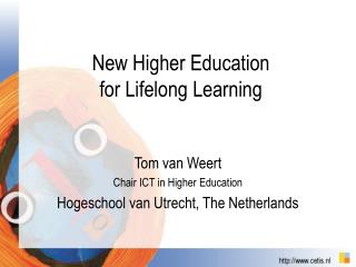New Higher Education for Lifelong Learning